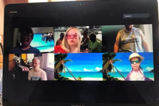 HORA Ensemble online via Zoom auf dem PC